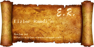 Eizler Ramón névjegykártya